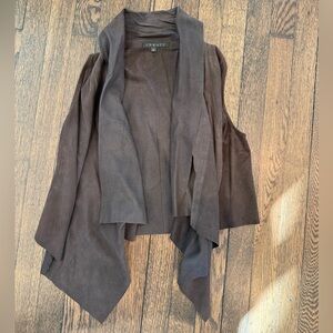 Theory Odelina Brown Suede Vest, Sz P (XS)
